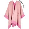 imageMoss Rose Womens Shawl Wrap Poncho Ruana Cape Open Front Cardigan Shawls for Fall WinterRosepink