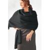 imageMoss Rose Womens Shawl Wrap Poncho Ruana Cape Open Front Cardigan Shawls for Fall WinterZscarf Black