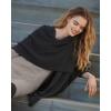 imageMoss Rose Womens Shawl Wrap Poncho Ruana Cape Open Front Cardigan Shawls for Fall WinterZscarf Black