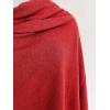 imageMoss Rose Womens Shawl Wrap Poncho Ruana Cape Open Front Cardigan Shawls for Fall WinterZscarf Red