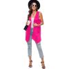 imageMoss Rose Womens Sleeveless Cardigan Vest Draped Open Front Cardigans Asymmetric HemRose Red