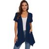 imageMoss Rose Womens Sleeveless Cardigan Vest Draped Open Front Cardigans Asymmetric HemZnavy