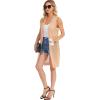 imageMoss Rose Womens Sleeveless Cardigans Vests Long Open Front Hollow Crochet Cardigan Sweater Duster VestCamel