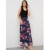 imageMoss Rose Womens Summer Dress Sleeveless Maxi Dresses Empire Waist Floral Print Casual Long DressBlackfloral 1