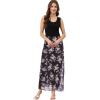 imageMoss Rose Womens Summer Dress Sleeveless Maxi Dresses Empire Waist Floral Print Casual Long DressBlackfloral 3