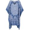 imageMoss Rose Womens Swimsuit Cover up Beach Kaftan for Bathing Suit with Floral PatternAb Blue