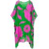 imageMoss Rose Womens Swimsuit Cover up Beach Kaftan for Bathing Suit with Floral PatternB Green Colorful
