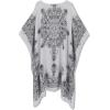 imageMoss Rose Womens Swimsuit Cover up Beach Kaftan for Bathing Suit with Floral PatternB Grey