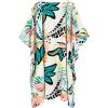 imageMoss Rose Womens Swimsuit Cover up Beach Kaftan for Bathing Suit with Floral PatternB Multicoloured