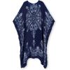 imageMoss Rose Womens Swimsuit Cover up Beach Kaftan for Bathing Suit with Floral PatternC Adeline Navy 1