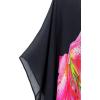 imageMoss Rose Womens Swimsuit Cover up Beach Kaftan for Bathing Suit with Floral PatternE Black Flower