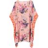 imageMoss Rose Womens Swimsuit Cover up Beach Kaftan for Bathing Suit with Floral PatternE Pink Floral Print