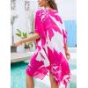 imageMoss Rose Womens Swimsuit Cover up Beach Kaftan for Bathing Suit with Floral PatternE Purple