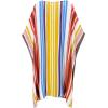 imageMoss Rose Womens Swimsuit Cover up Beach Kaftan for Bathing Suit with Floral PatternE Rainbow Stripe