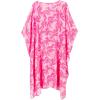 imageMoss Rose Womens Swimsuit Cover up Beach Kaftan for Bathing Suit with Floral PatternE Rose Red Print