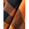 imageMoss Rose Womens Travel Plaid Shawl Wrap Open Front Poncho Cape for Fall WinterB Brown