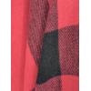 imageMoss Rose Womens Travel Plaid Shawl Wrap Open Front Poncho Cape for Fall WinterB Red2