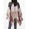 imageMoss Rose Womens Travel Plaid Shawl Wrap Open Front Poncho Cape for Fall WinterD Maroon Triangle