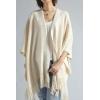 imageMoss Rose Womens Travel Plaid Shawl Wrap Open Front Poncho Cape for Fall WinterE Beige Rivets