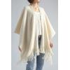 imageMoss Rose Womens Travel Plaid Shawl Wrap Open Front Poncho Cape for Fall WinterE Beige Rivets