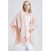 imageMoss Rose Womens Travel Plaid Shawl Wrap Open Front Poncho Cape for Fall WinterE Pink Rivets