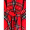 imageMoss Rose Womens Travel Plaid Shawl Wrap Open Front Poncho Cape for Fall WinterZ Plaid Red