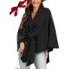 imageMoss Rose Womens Elegant Shawl Wraps Soft Open Front Poncho Sweater for Spring Fall WinterA Gift for Women