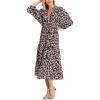 imageMoss Rose Womens Spring Summer Maxi Dresses V Neck 34 Sleeve Floral Flowy Swing Boho Long DressBlack