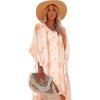 imageMoss Rose Womens Swimsuit Cover up Beach Kaftan for Bathing Suit with Floral PatternA Orange