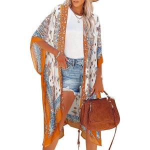 imageMoss Rose Women Summer Bikini Kimono Bathing Suit Cover Ups for SwimwearB Multicolored 3