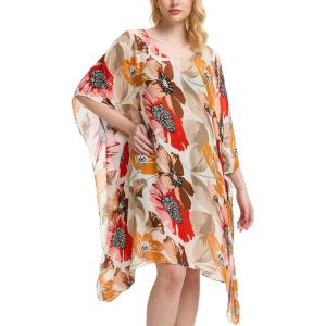 imageMoss Rose Womens Beach Kaftan Dresses Kimono Swimsuit Cover up for Bathing Suit with Floral PatternBred