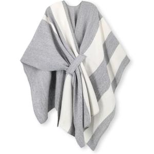 imageMoss Rose Womens Shawl Wrap Poncho Ruana Cape Open Front Cardigan Shawls for Fall WinterBa Whisper Grey