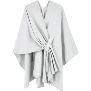 imageMoss Rose Womens Shawl Wrap Poncho Ruana Cape Open Front Cardigan Shawls for Fall WinterSolid Beige