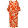 imageMoss Rose Kaftan Dresses for Women V Neck Summer Swimsuit Cover up Caftan Maxi Beach DressesAred Yellow