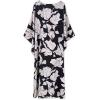 imageMoss Rose Kaftan Dresses for Women V Neck Summer Swimsuit Cover up Caftan Maxi Beach DressesD Black Beige
