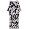 imageMoss Rose Kaftan Dresses for Women V Neck Summer Swimsuit Cover up Caftan Maxi Beach DressesD Black Beige