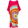 imageMoss Rose Kaftan Dresses for Women V Neck Summer Swimsuit Cover up Caftan Maxi Beach DressesD Hot Pink