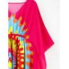 imageMoss Rose Kaftan Dresses for Women V Neck Summer Swimsuit Cover up Caftan Maxi Beach DressesD Hot Pink