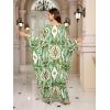 imageMoss Rose Kaftan Dresses for Women V Neck Summer Swimsuit Cover up Caftan Maxi Beach DressesDgreen