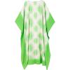 imageMoss Rose Women Caftan Dress V Neck Batwing Sleeve Floral Print Beach Swimsuit Coverup Moo Moos Loungewear Plus SizeA Green White