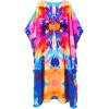 imageMoss Rose Women Caftan Dress V Neck Batwing Sleeve Floral Print Beach Swimsuit Coverup Moo Moos Loungewear Plus SizeA Multicolor Abstract 1