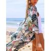 imageMoss Rose Women Summer Bikini Kimono Bathing Suit Cover Ups for SwimwearA Palm Leaf