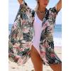 imageMoss Rose Women Summer Bikini Kimono Bathing Suit Cover Ups for SwimwearA Palm Leaf