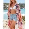 imageMoss Rose Women Summer Bikini Kimono Bathing Suit Cover Ups for SwimwearA Peach Floral