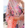 imageMoss Rose Women Summer Bikini Kimono Bathing Suit Cover Ups for SwimwearA Peach Floral