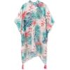 imageMoss Rose Women Summer Bikini Kimono Bathing Suit Cover Ups for SwimwearB Leaves and Flowers