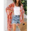 imageMoss Rose Women Summer Bikini Kimono Bathing Suit Cover Ups for SwimwearB Orange Burgundy