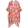 imageMoss Rose Women Summer Bikini Kimono Bathing Suit Cover Ups for SwimwearB Orange Burgundy