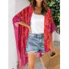 imageMoss Rose Women Summer Bikini Kimono Bathing Suit Cover Ups for SwimwearB Orange Purple