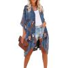imageMoss Rose Women Summer Bikini Kimono Bathing Suit Cover Ups for SwimwearBlue 1